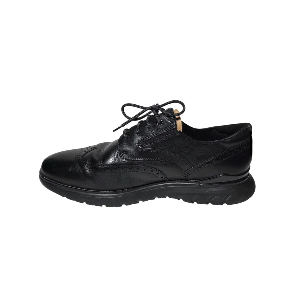 Rockport Total Motion Mens Wingtip‎ Shoes Size 13 W Bkack Leather LNC